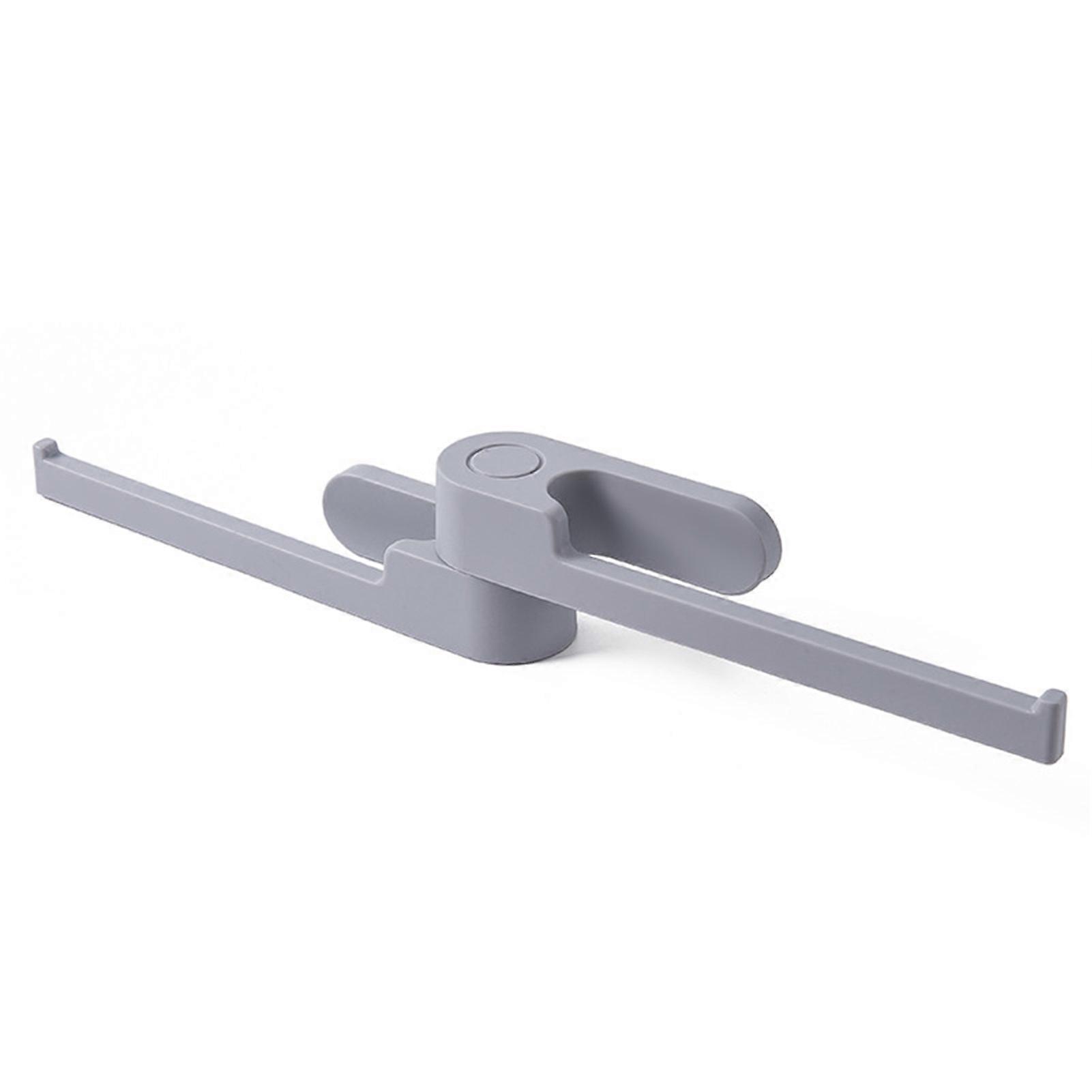 Rotatable Wall Hook Punching Free Installation Waterproof Large Storage Capacity Folding Towel Hookgray