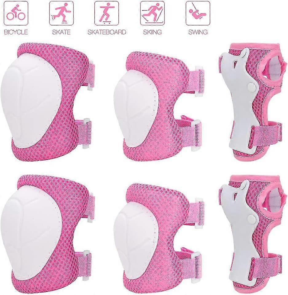 רפידות ברכיים לילדים, סט של 6 רפידות ברכיים לילדים, ציוד מגן סט רפידות מרפקים רפידות שורש כף היד רפידות ברכיים