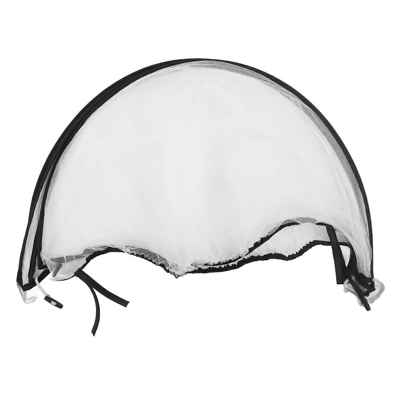 Car Seat Repellent Net Universal Zipper Breathable Stroller Mesh Repellent Net Large For Infant White With Black Edge Cover