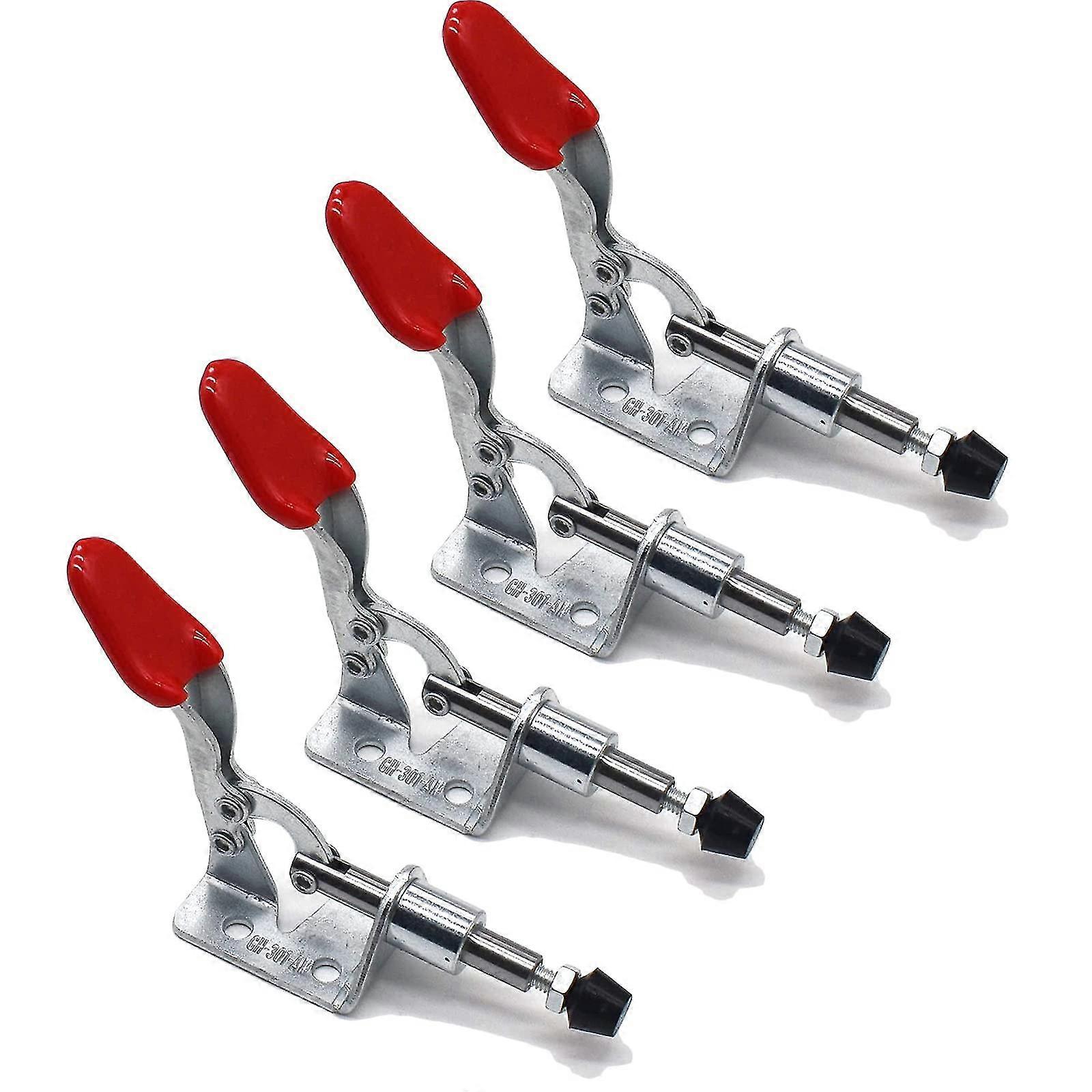 4pcs Horizontal Clamp - Push-pull Action Hand Tool - Quick Release Toggle Clamp - For Machine Operation - Woodworking - Welding