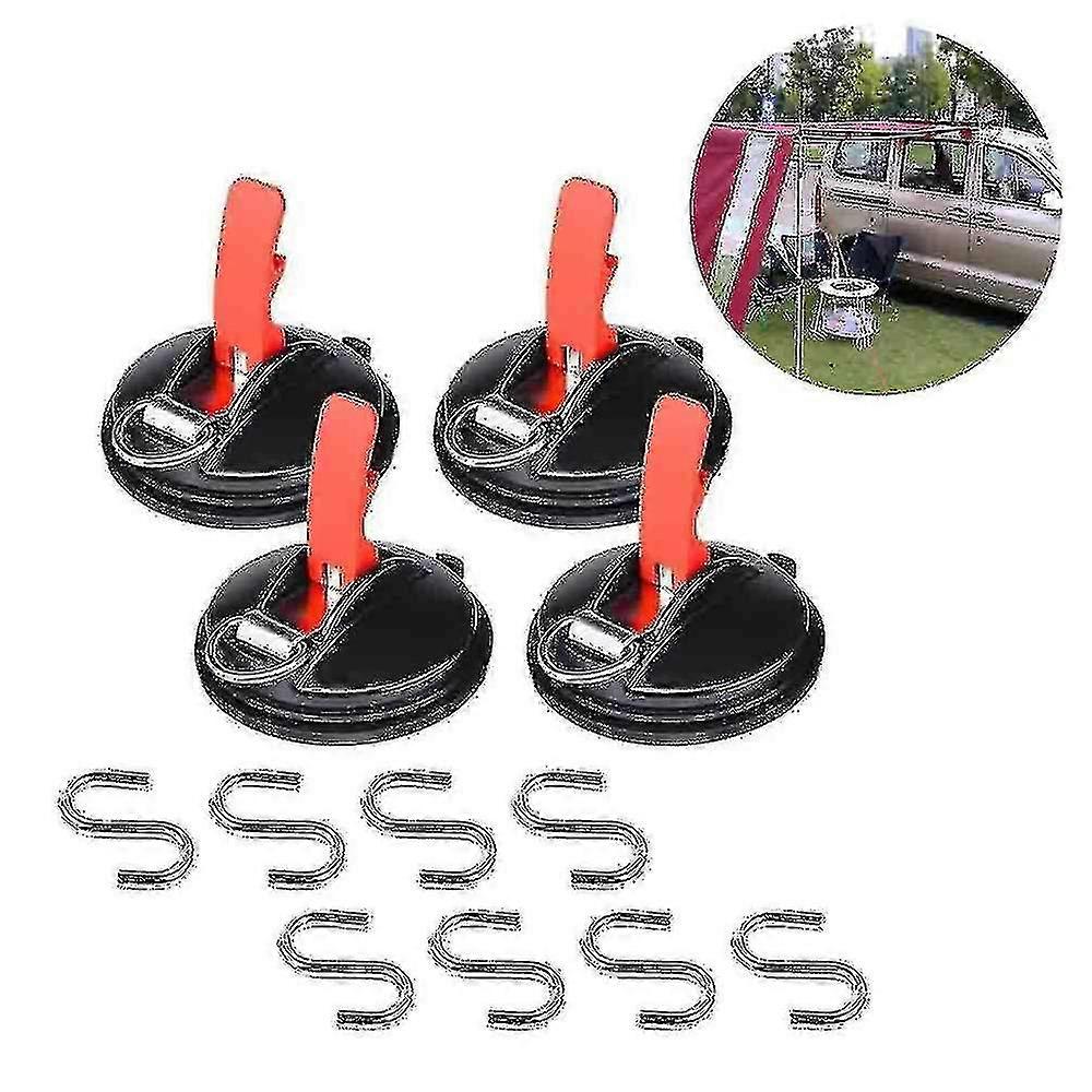 Suction Cup Attachment 4pcs Heavy Duty Suction Cup Anchor For Camping Car Van Truck Boat And Home