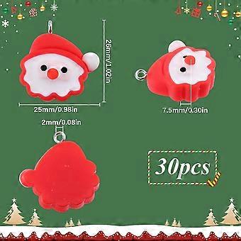 40-teiliges Set Weihnachts-Cabochons – 10 Verschiedene Motive (Schneemann, Elch, Weihnachtsbaum…) – Für DIY, Schmuck & Deko