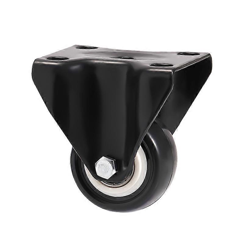 Meubles Roulettes fixes Roue universelle Roue de perçage en or Polyuréthane Roue universelle Roue de poussée résistante à l’usure Roue de meubles 6.3 * 4.3 * 6.1cm Noir