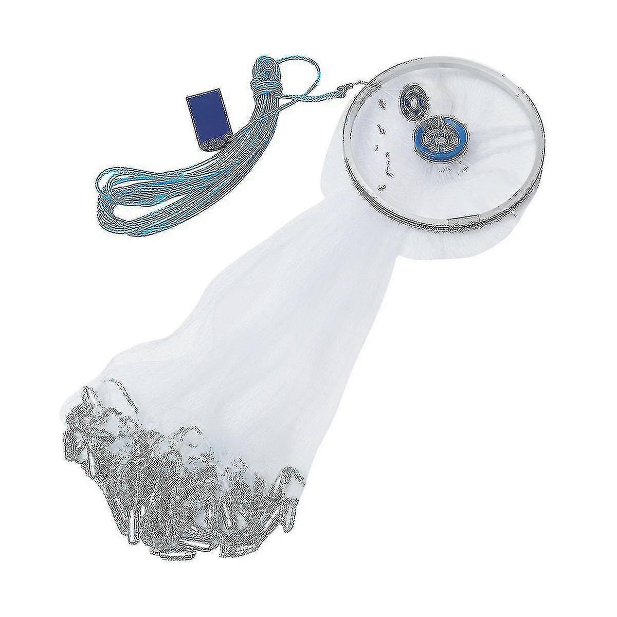 4.8m Angelausrüstung Hand werfen Angeln Cast Net Spin Köder