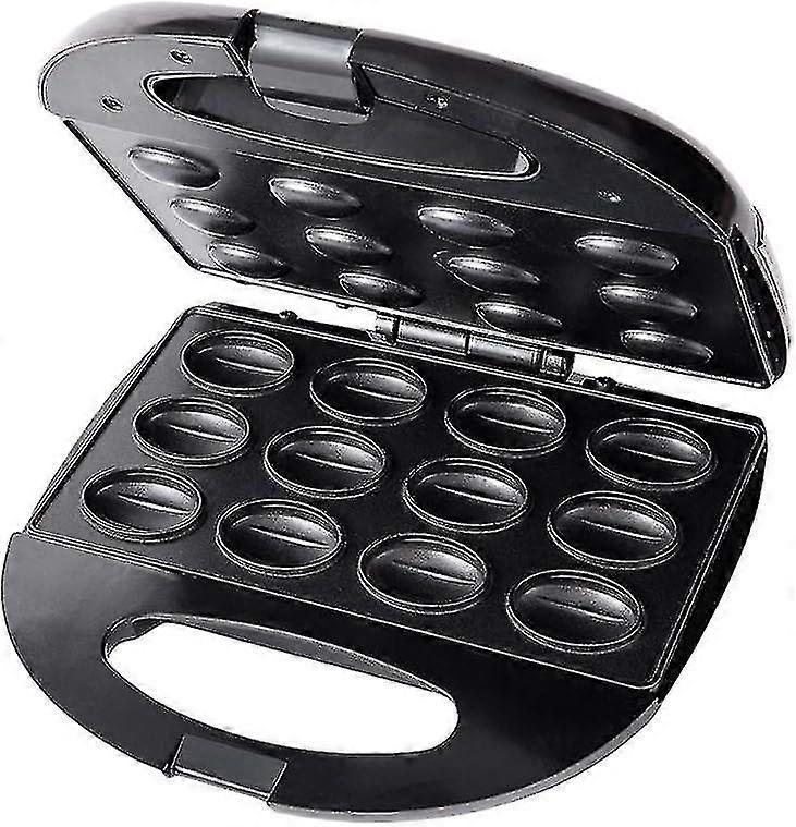 12 Electric Walnut Waffle Maker, Multi-functional Homemade Fruit Drying Machine, Pine Nut Maker, Small Walnut Machine, Peanut, Hazelnut (black)-Yvan