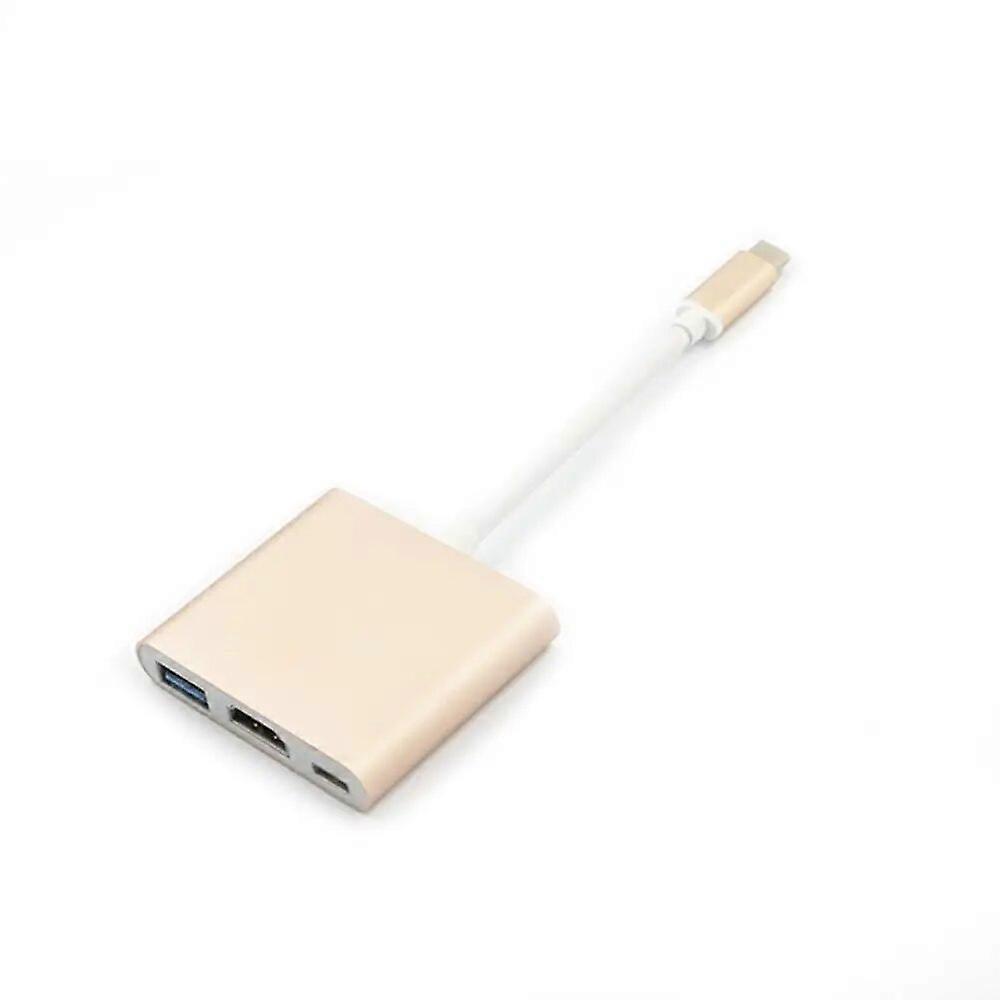 Type c To HDMI compatible USB3.0 C Hub 3 port USB Hub USB 2.0 Extender USB Multi splitter Adapter OTG For Macbook Pro Computer