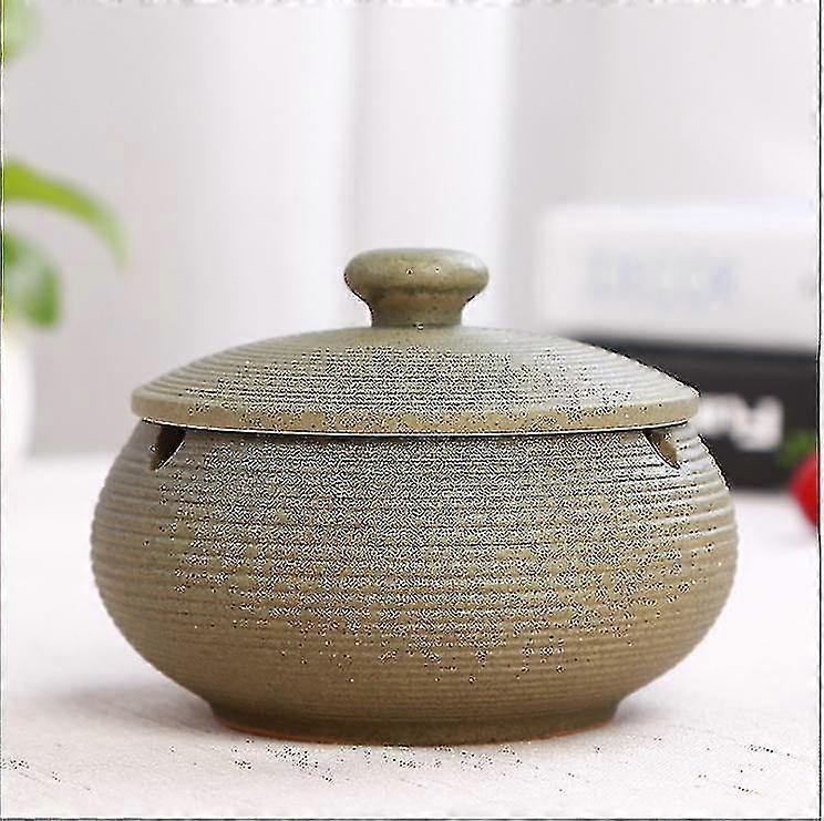 Ceramic Ashtray With Lids, Windproof, Cigarette Ashtray