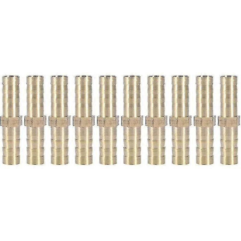 10pcs Two Way Straight Pipe Fitting Barbed Brass Connector Tube Connector Junction 6mm