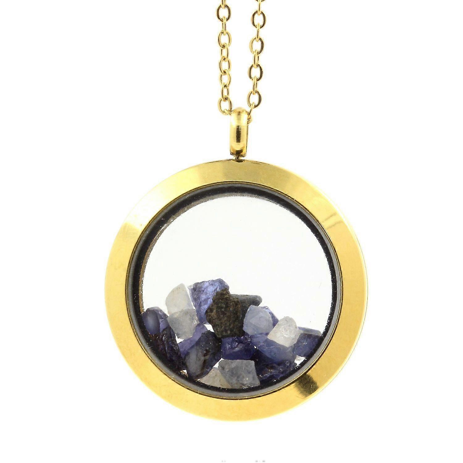 Raw Benitoite necklace
