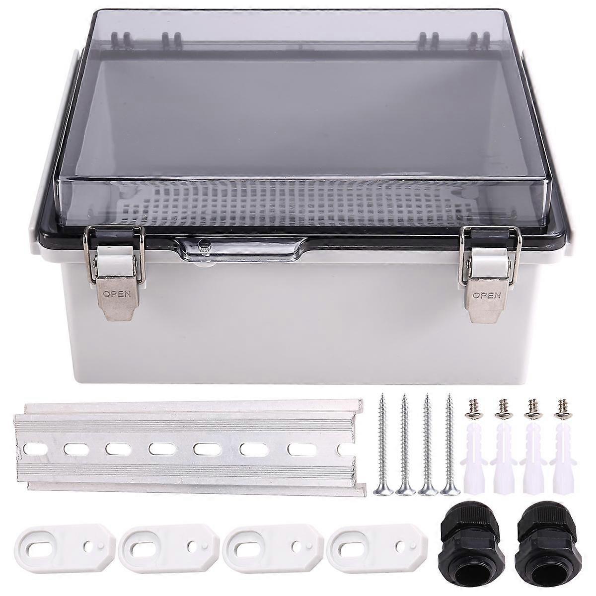 Outdoor WiFi Enclosure Weatherproof Locking Outdoor WiFi Box Waterproof Switch Router Enclosure Box 8.7x6.7x4.3inch