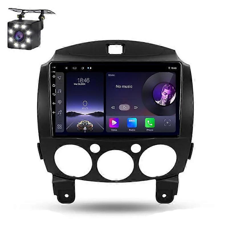 Android 14 Car Radio For Mazda 2 DE 2007 - 2014 Multimedia Player Stereo