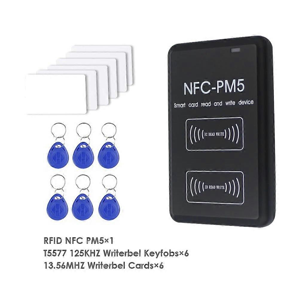 NFC  PM5 IC/ID Duplicator dual-frequency 125KHZ 13.56MHZ RFID Reader Full Writer Decoding Function Card Copier