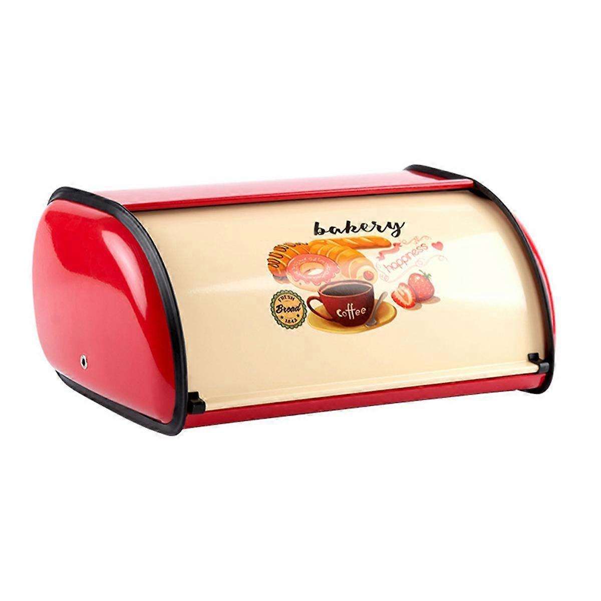 Metal Bread Box Roll Top Metal Bread Bin Bread Storage Bread Holder Bread Container Keeper Organize