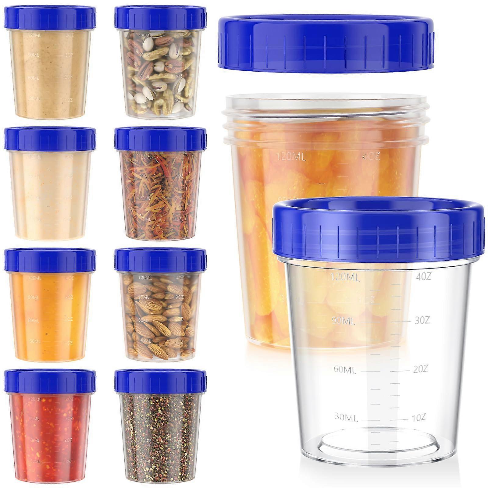10-48Pcs 4oz Salad Dressing Container to Go,Leakproof Condiment Containers with Screw Lids Reusable Stackable Sauce Containers -GSLA ZD Y