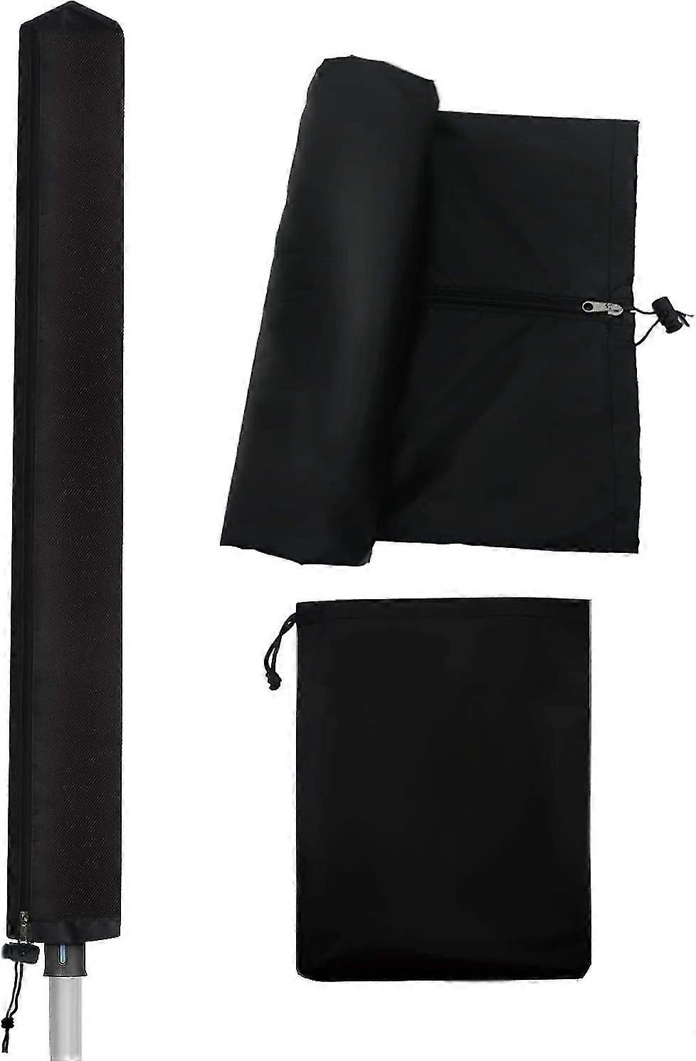 Washing Line Covers For Rotary Dryer, Black 165cm Waterproof Protective Cover With Zipper And Drawstring For Garden Rotary Clothes Dryer, Waterproof O