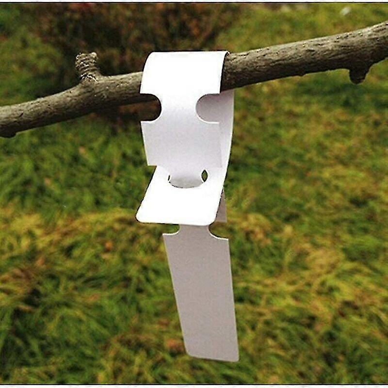 200 White Plastic Plant And Tree Tags For Hanging 2 X 20cm With Large Writing Area White