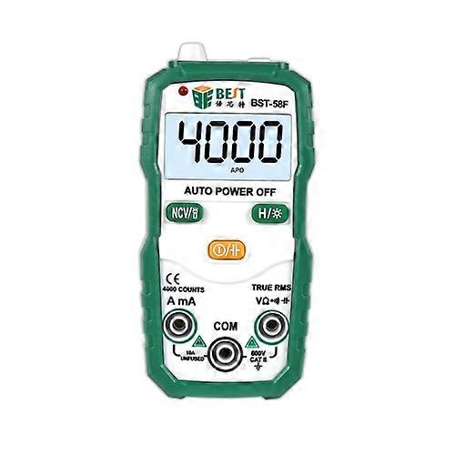 BEST BST-58F Full Automatic Range Multimeter Without Shift Intelligent Identification Digital Multimeter Household Mini Electrical Instrument