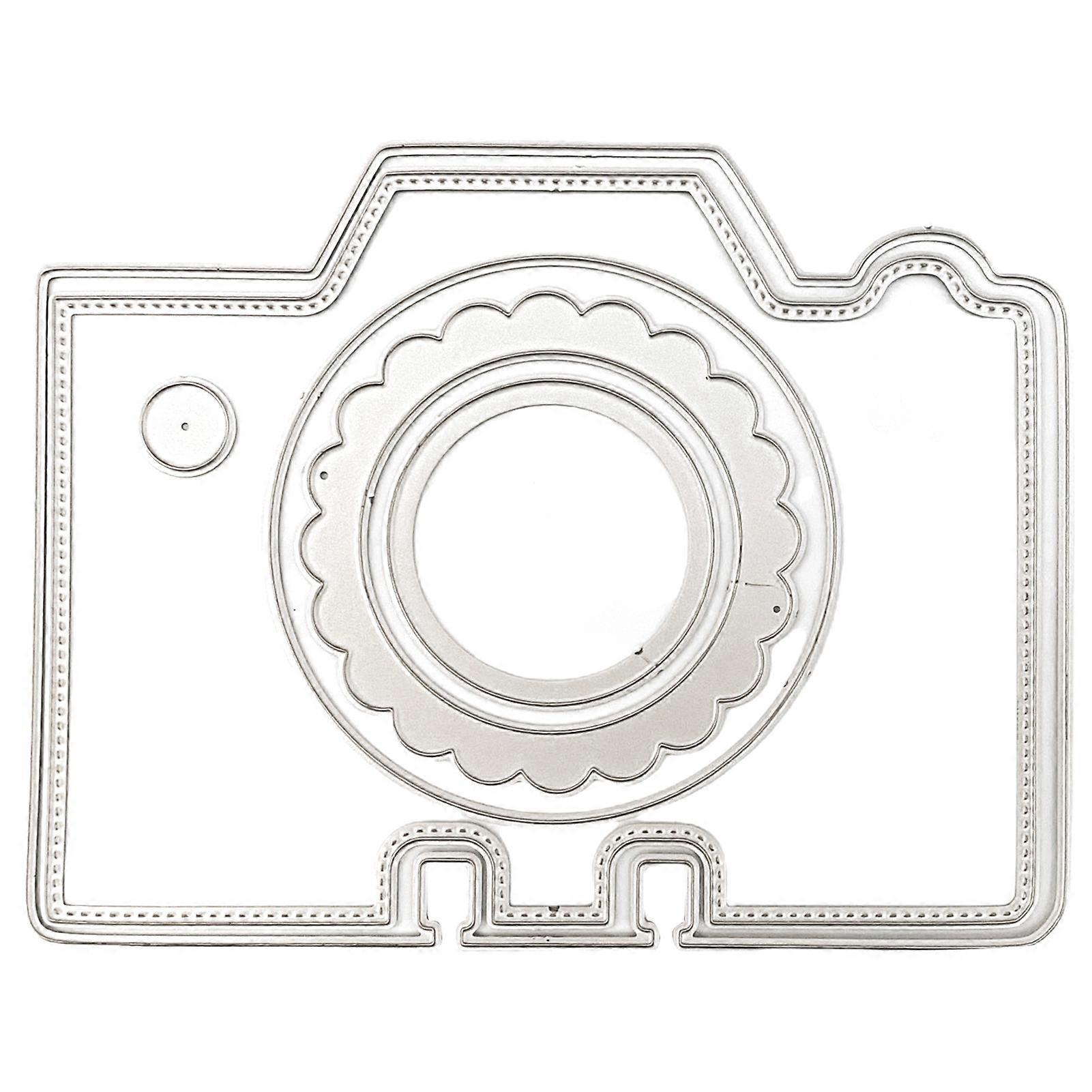 Stencils Dies Camera Pattern Ornamental Carbon Steel Album Handbook Decoration Template Mold for DIY Scrapbooking