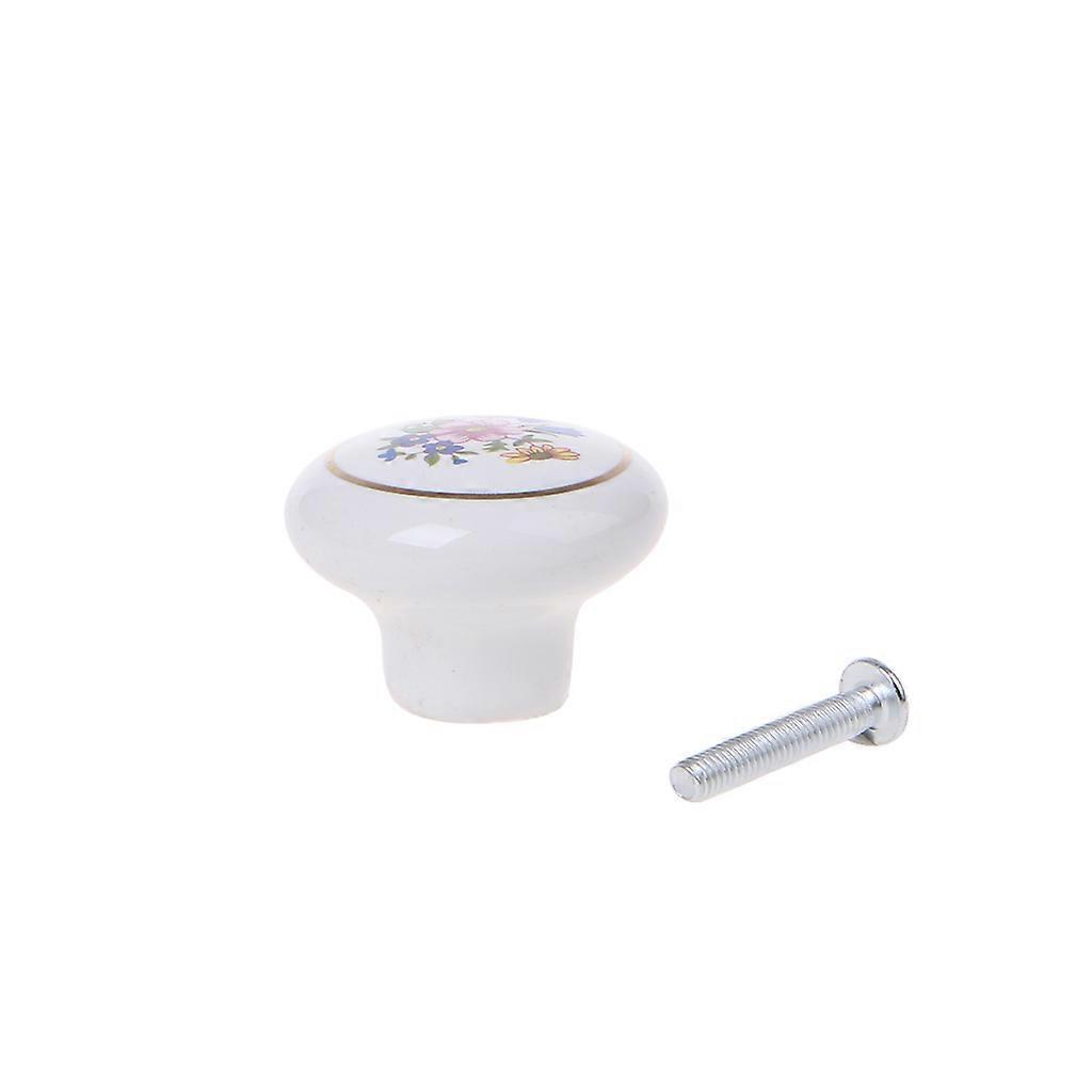 Ceramic Kitchen Door Knobs Cabinet Drawer Cupboard Locker Pull Handle