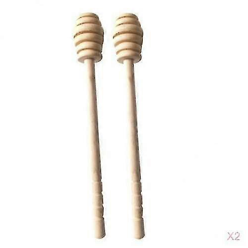 Wood Honey Dipper Sticks Honey Sticks For Honey Jar Dispense Drizzling.(wood)(2pcs)