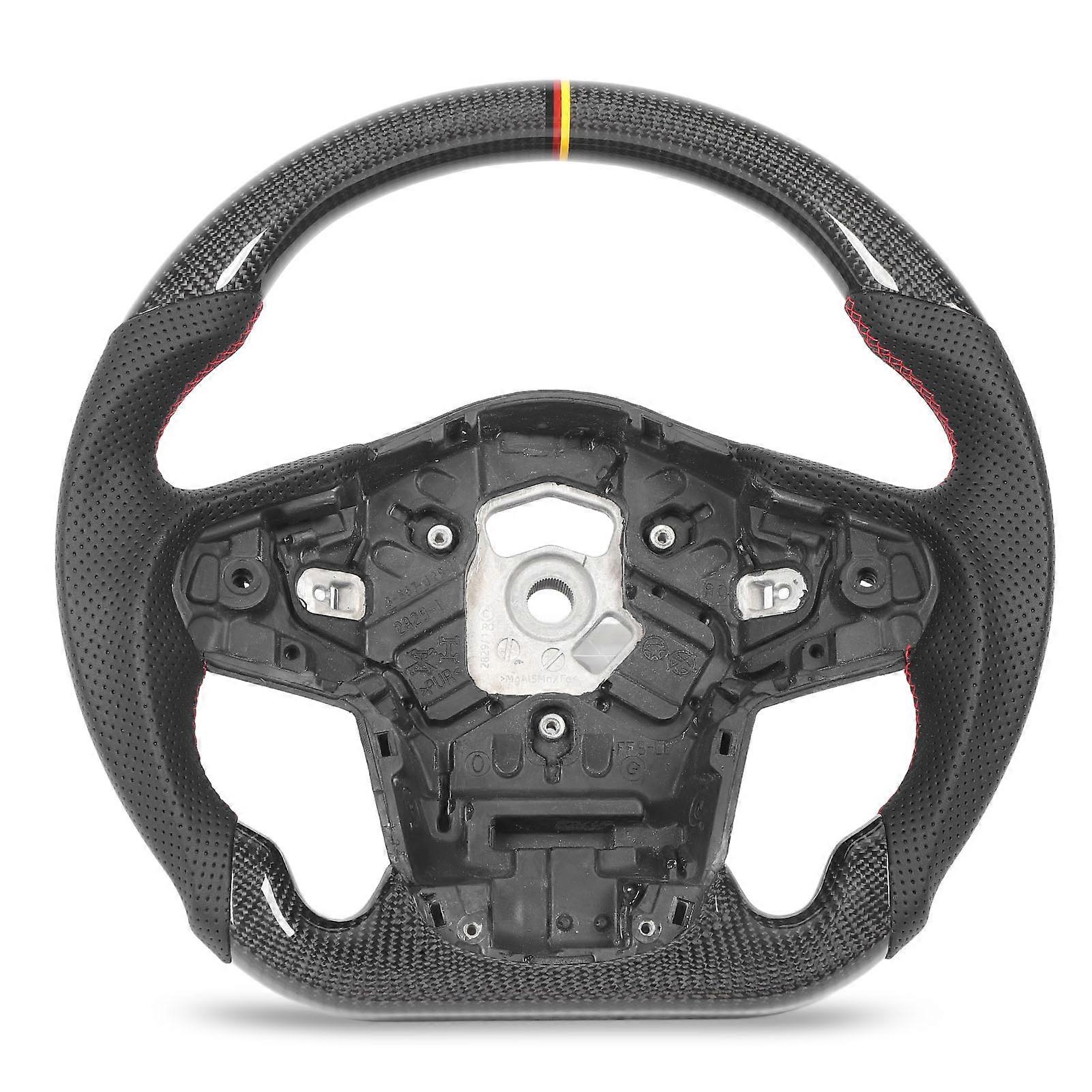 Volant en fibre de carbone en cuir perforé adapté à GR Supra A90 J29 2020 à 2024