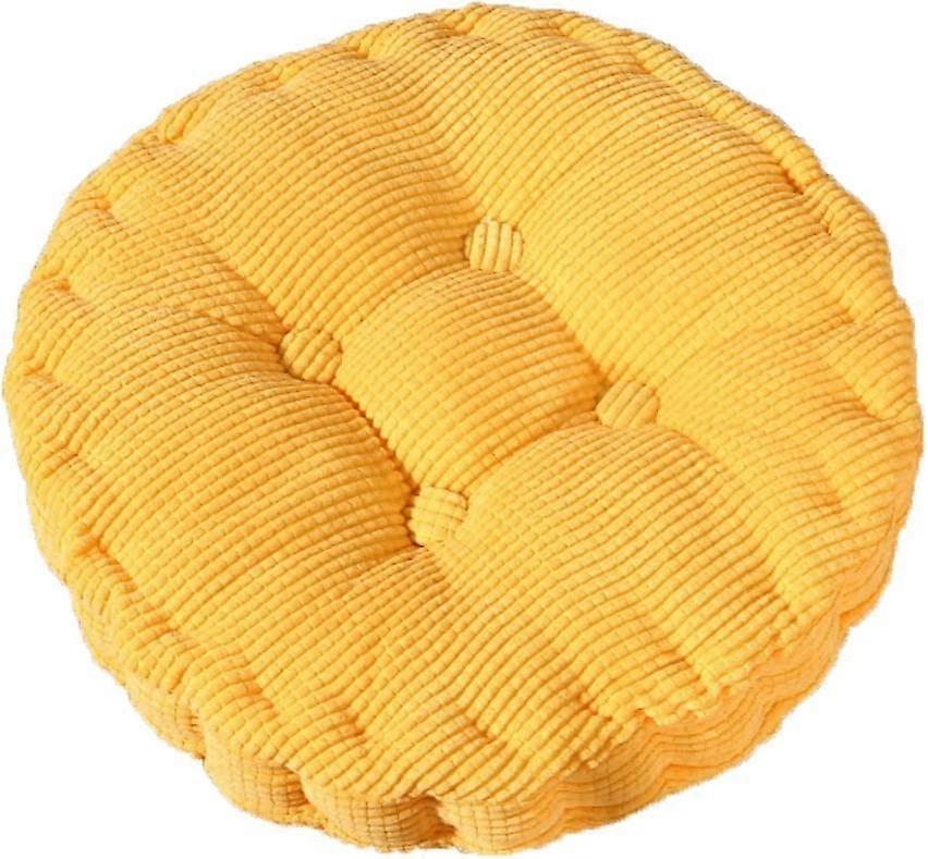 Rund stolsdyna för hem, kök, gul