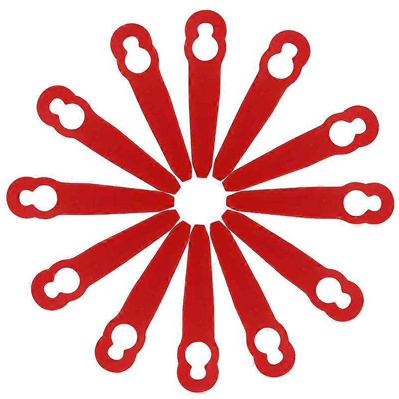 Trimmer Attachment Replacement Plastic Blades, 50 Pieces Replacement Plastic Trimmer Blades Edger Blades Lawn Mower Blade Lawn Mower Accessories (Red)