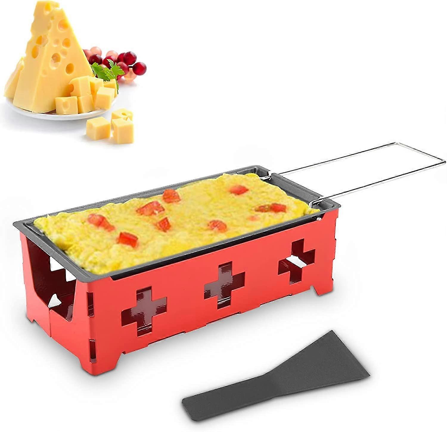 Mini Bbq Plate Portable Non-stick With Foldable Handle
