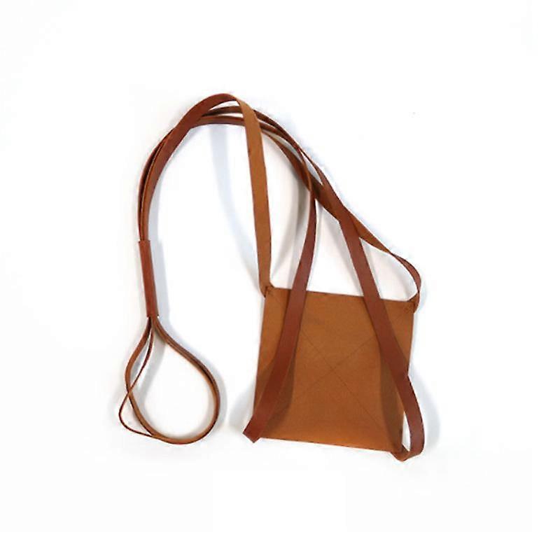 1Pc Simple Leather Hanging Basket Flower Pot String Tray Plant Rack