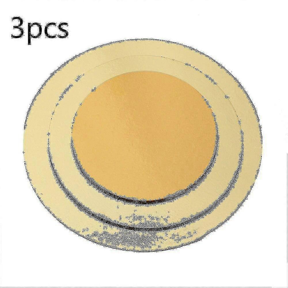 (3pcs)18/3pcs Round Cake Boards Set Cakeboard Base Disposable Paper Cupcake Dessert Tray 6 Inche