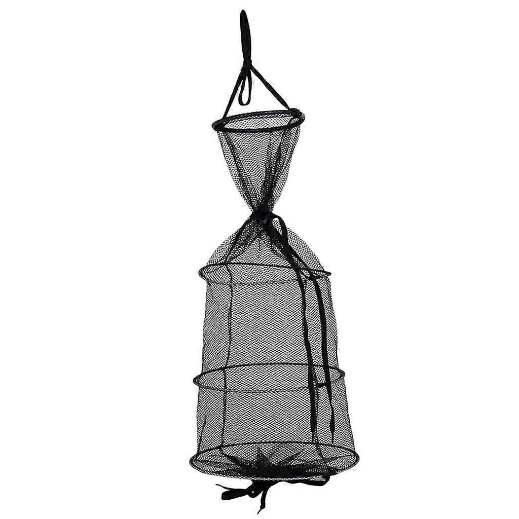 Folded Fishing Net Trap for Shrimp Carp Crayfish Crab Baits Mesh Trap Black