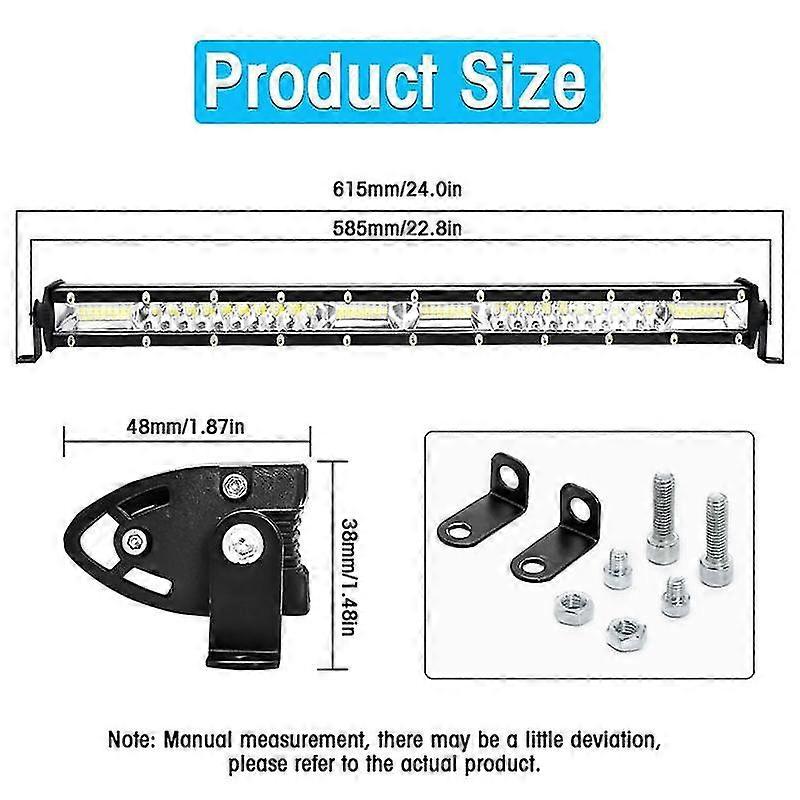 LED Light Bar Spot Flood Combo Beam Slim Single Row LED Driving Lamp Off Road Lights LED Work Light