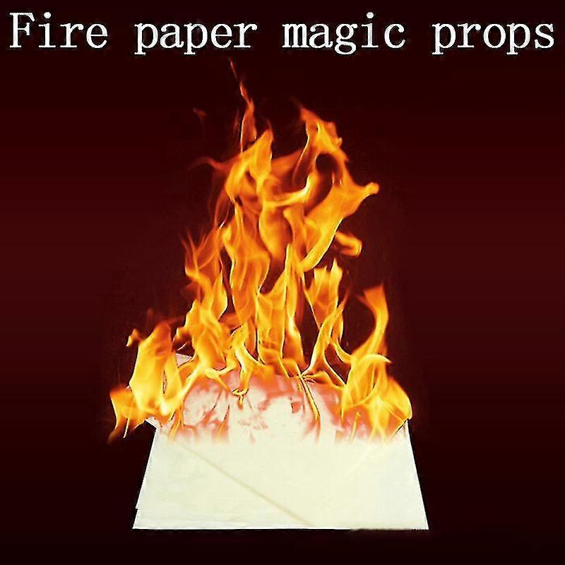 5pcs 20*25cm Fire Paper Flash Flame Paper Fire Paper Magic Props Effect Shock