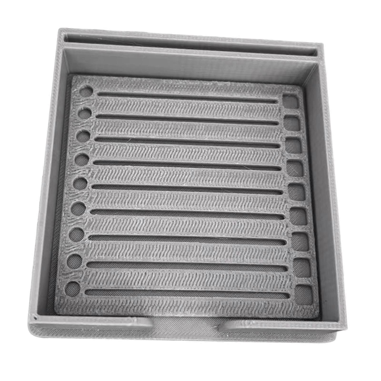 Sticky Notes Holder with Stencil Stylish Notepad Holder for Desk Home School Grey