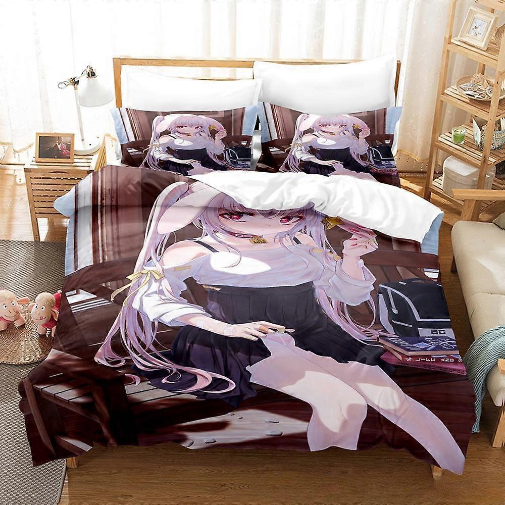 a622 Lakan Nya Sexiga Tjejer Tsumi no hahen Sängkläder Set Enkelsäng Twin Full Storlek Säng Set Vuxen Barn Sovrum Påslakan Set Anime Lakan iip622