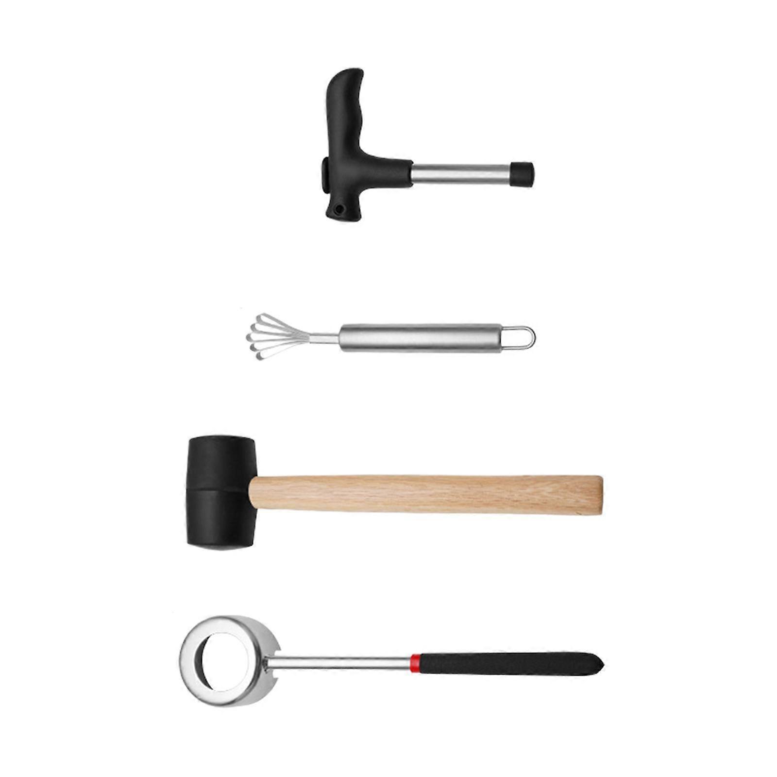 4Pcs Coconut Shell Opener Kit Portable Stable Coconut Shell Breaker Machines
