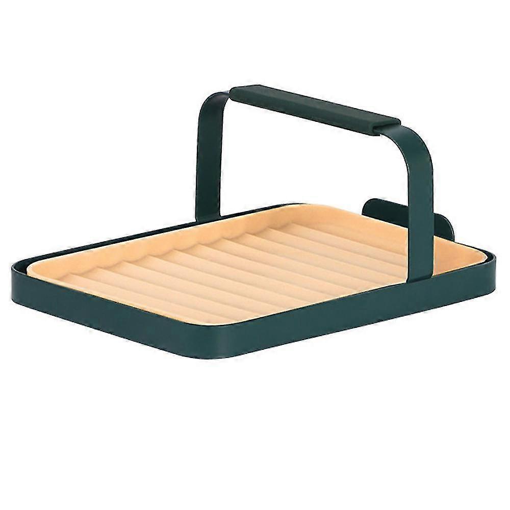 Kitchen Spatula/spoon/spoon Holder With Drip Pad Dark Green