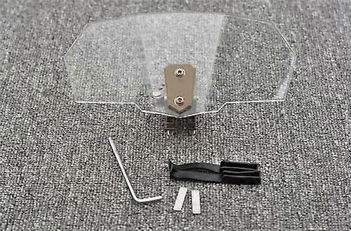 Universal Transparent Upper Outer Windshield Air Wind Deflectors Windscreen Bracket Set Adjustable for Motorcycle