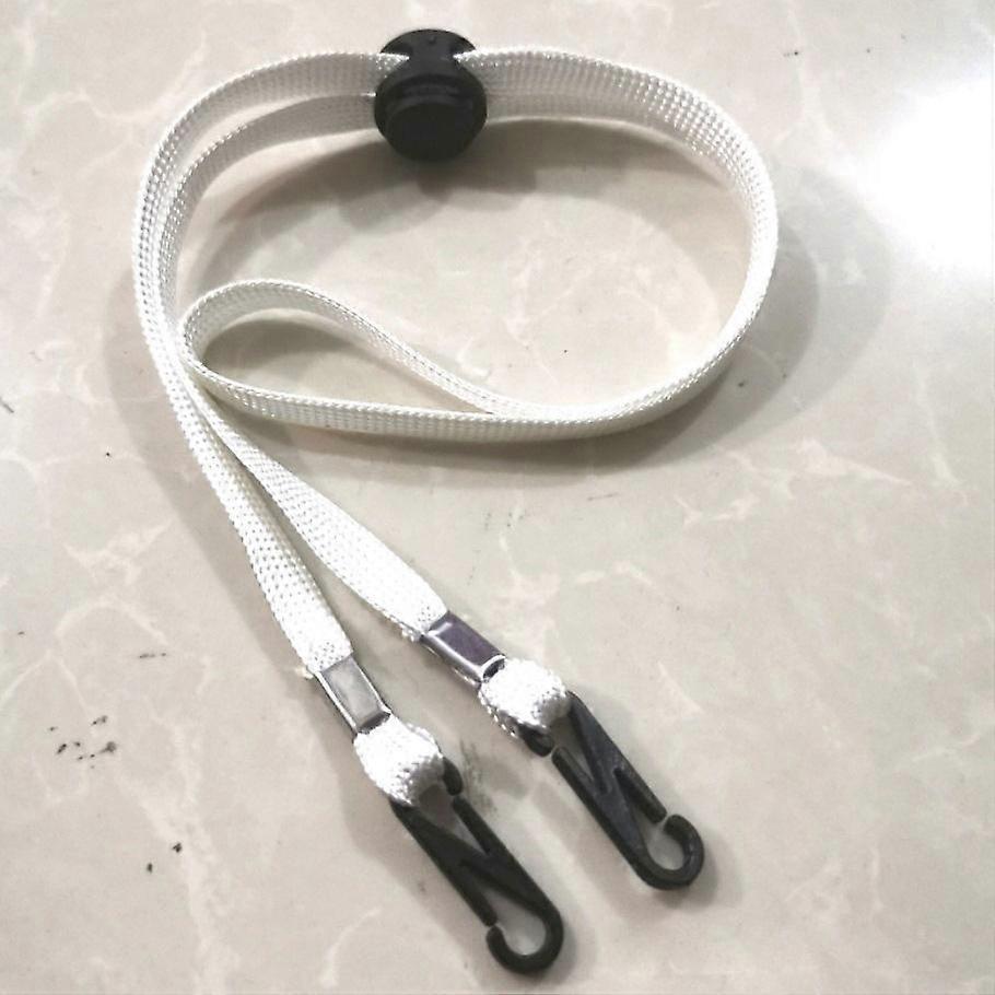 Face Mask Lanyard, Adjustable Length Extender Strap Loops With Clip And Rubber (10 PCS, white)