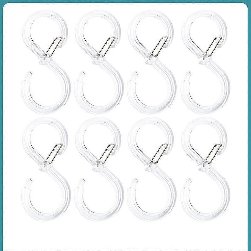 S hook creative    coat hook windproof buckle S hook hook sticky hook dormitory traceless hook kitchen plastic hookLarge transparent color