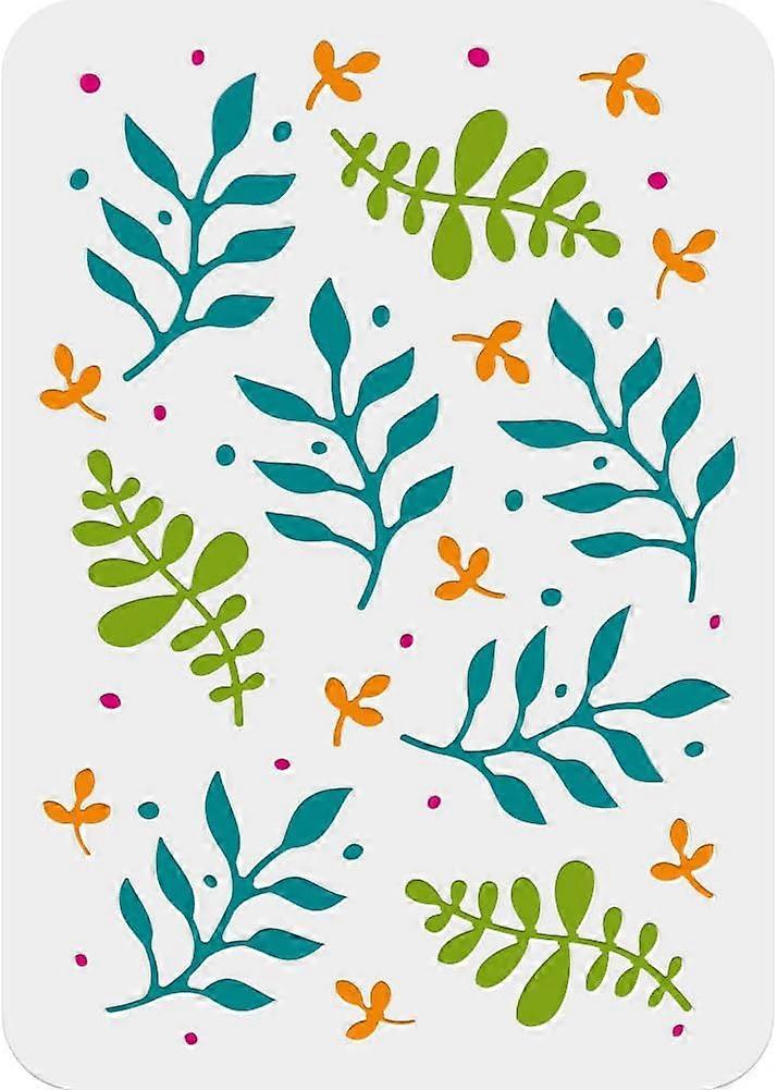 Leaf Painting Stencil 11.69x8.27 Inch Reusable DIY Art and Craft Stencils Hollow Out Drawing Painting Template for Painting on Wood Fabric Paper Walls