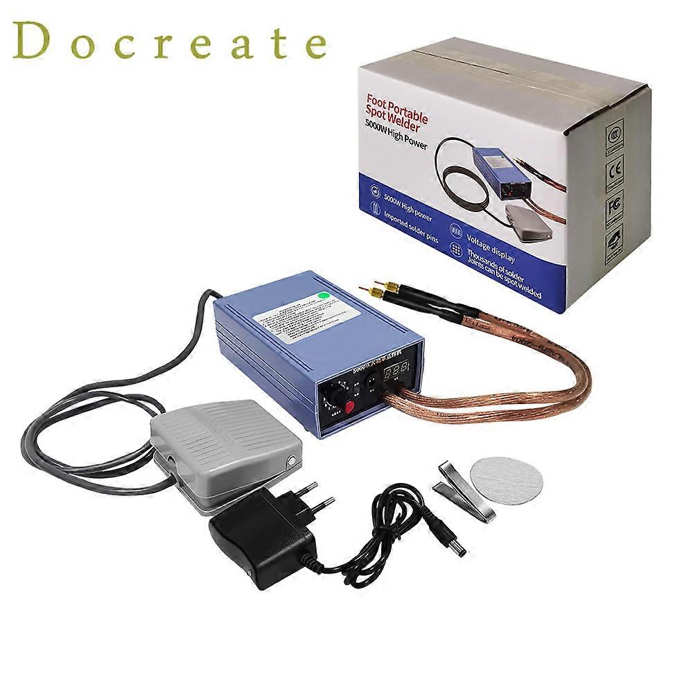 Docreate 5000W 8000W Mini Machine à souder par points Kit de bricolage 18650 Batterie Outils de soudage Portable WeldingPen 0.15MM Bande de nickel