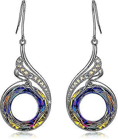 Boucles d’oreilles en argent sterling Cadeaux pour femmes Nirvana Of Phoenix Drop Dangle Boucles d’oreilles