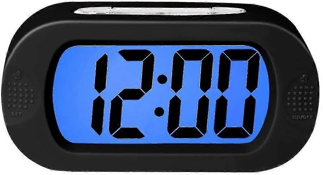 Atualizado Shockproof LCD Display Travel Alarm Clock com tampa de silicone