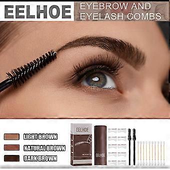Kits de Tampons Et de Mise en Forme Pour Les Sourcils, One Step Eyebrow Stamp Shaping Kit, Poudre de Maquillage Pour Sourcils Avec 10 Pochoirs Sourci