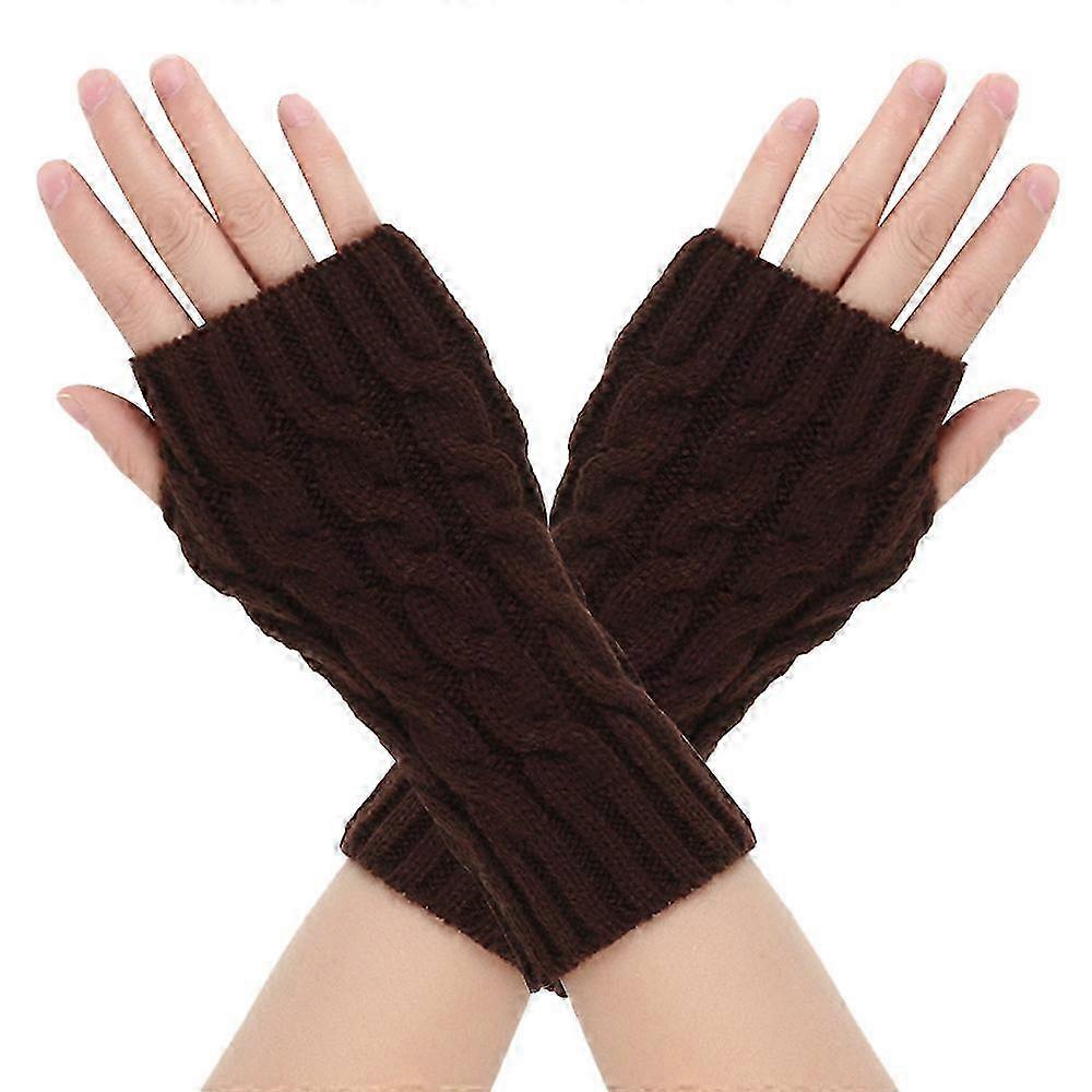 Warm Acrylic Knit Fingerless Gloves for Winter Unisex