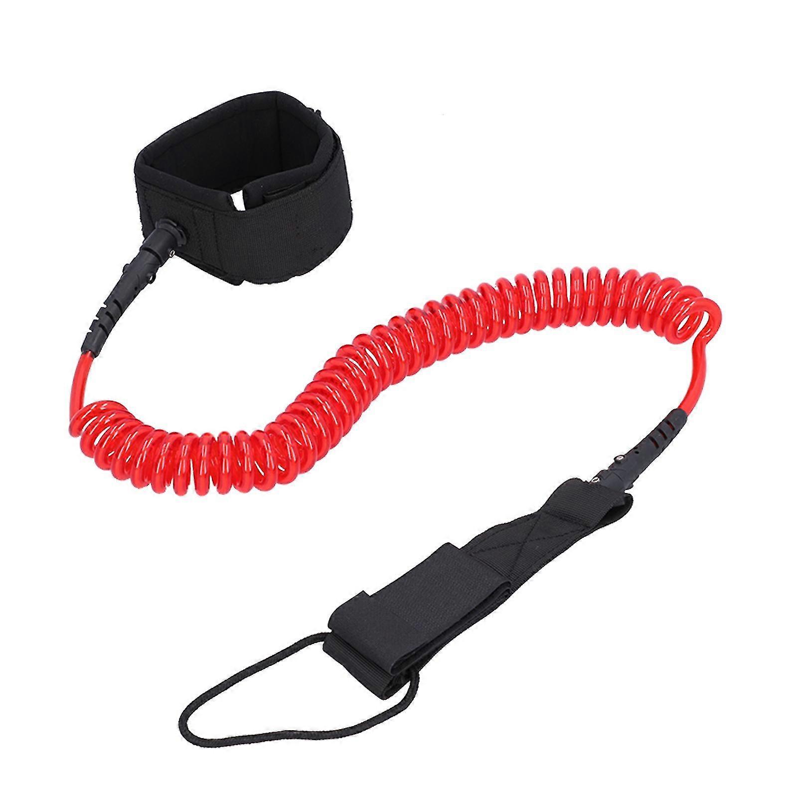 Surfboard Leash Stand Up Paddle Board Leg Ankle Rope - Red Flatwater Paddling Safety Guard and Protection for Surfing