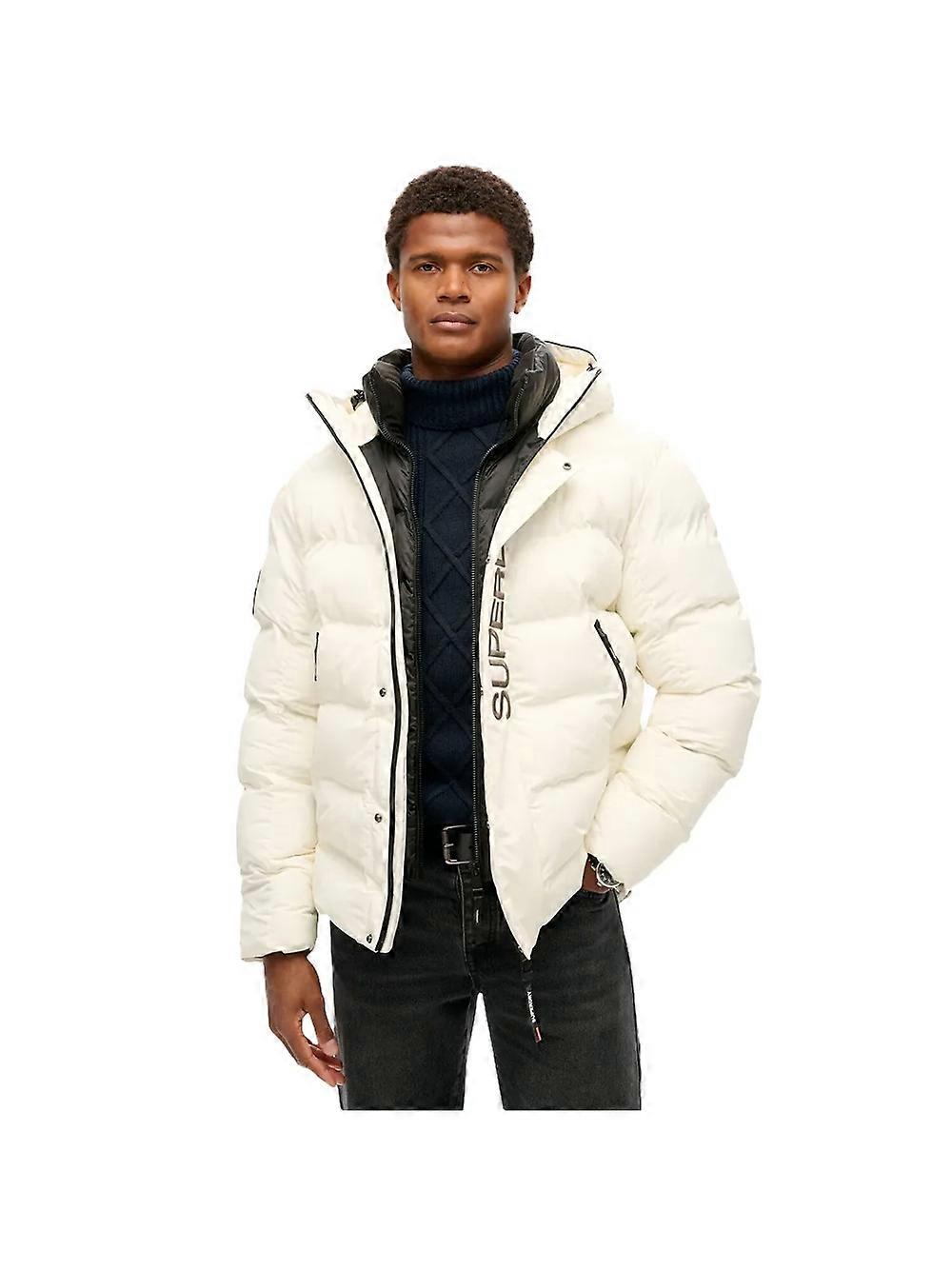 Herren Superdry Graphic Daunenjacke Weiß