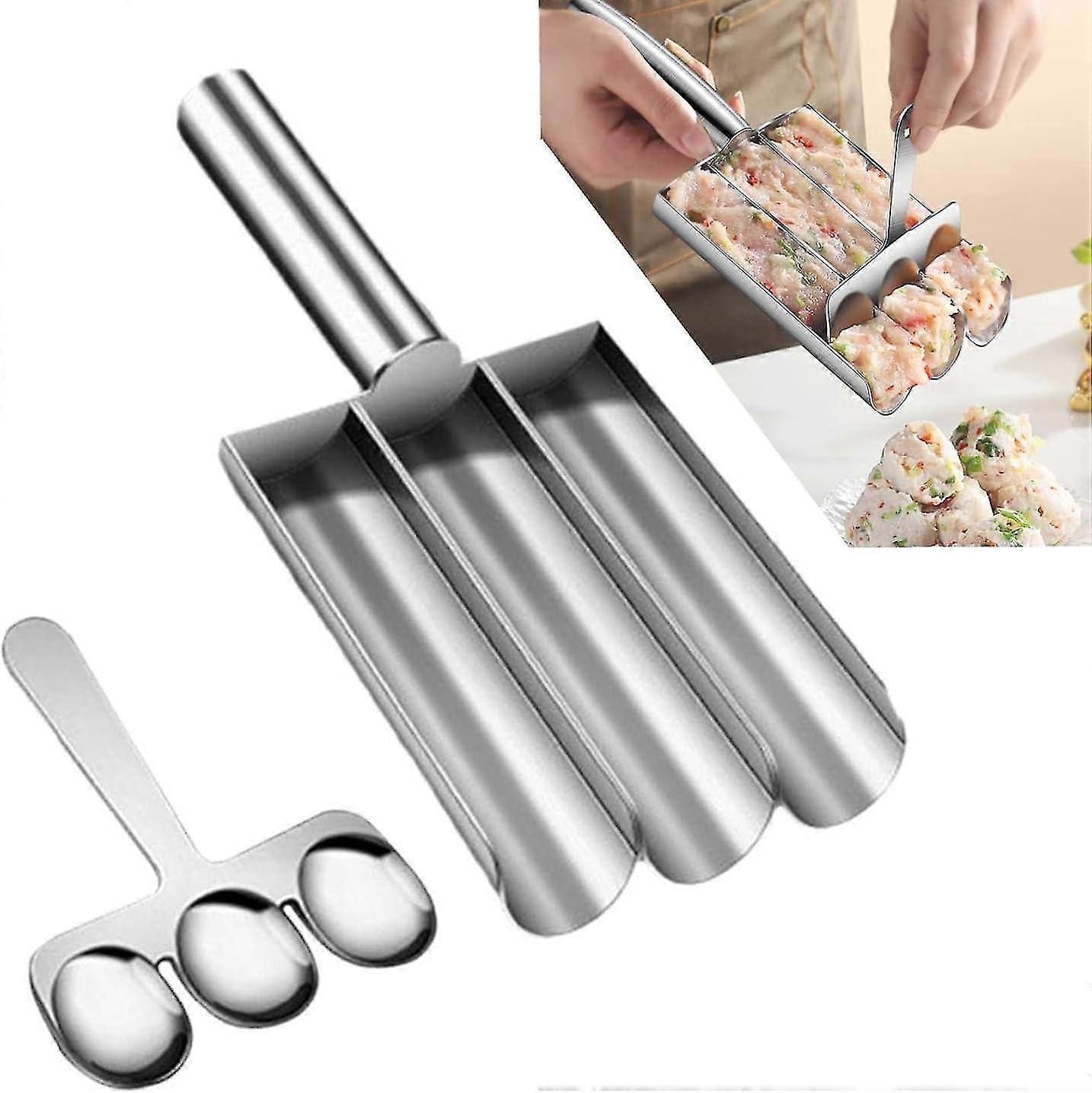 Gehaktbal Schep Maker, Gehaktbal Vorm Bal Maker, Roestvrij Staal Keuken Handmatige Gehaktbal Maker, None-stick, Snel En Efficiënt p20241126909