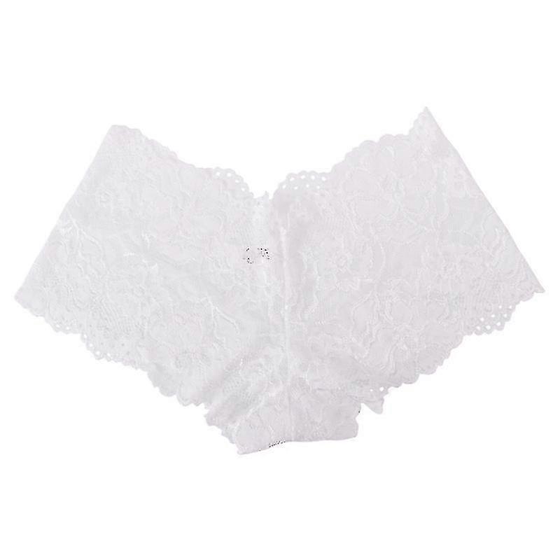 Women Lace Boxers Underwear Lingerie Sexy Panties For Lady Women - Size S(white)
